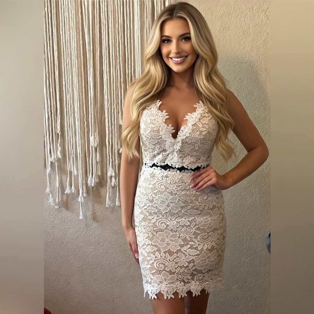 Bridal Shower Dress or Night Out- cream colored, XS